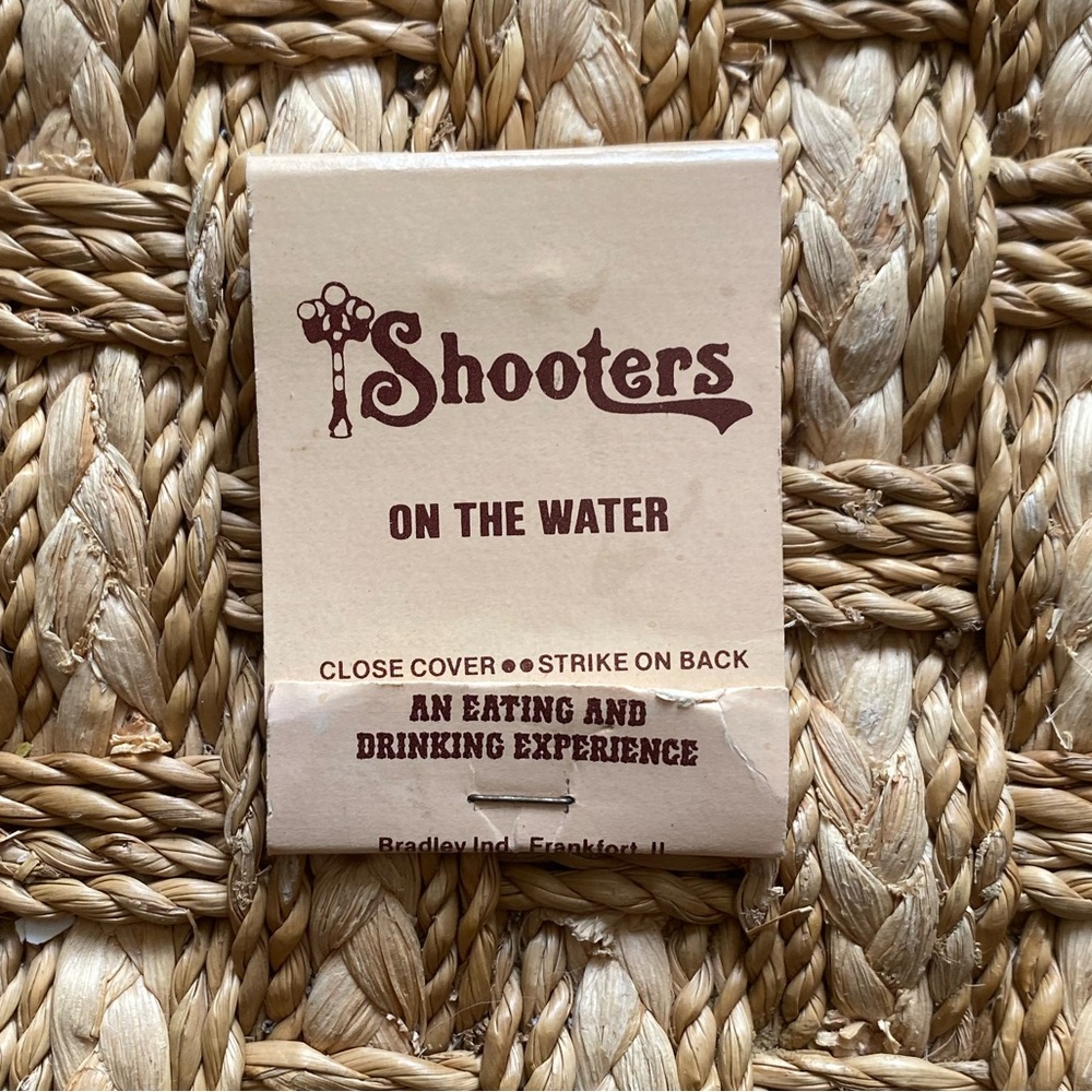 Shooters on the Water Vintage Matchbook